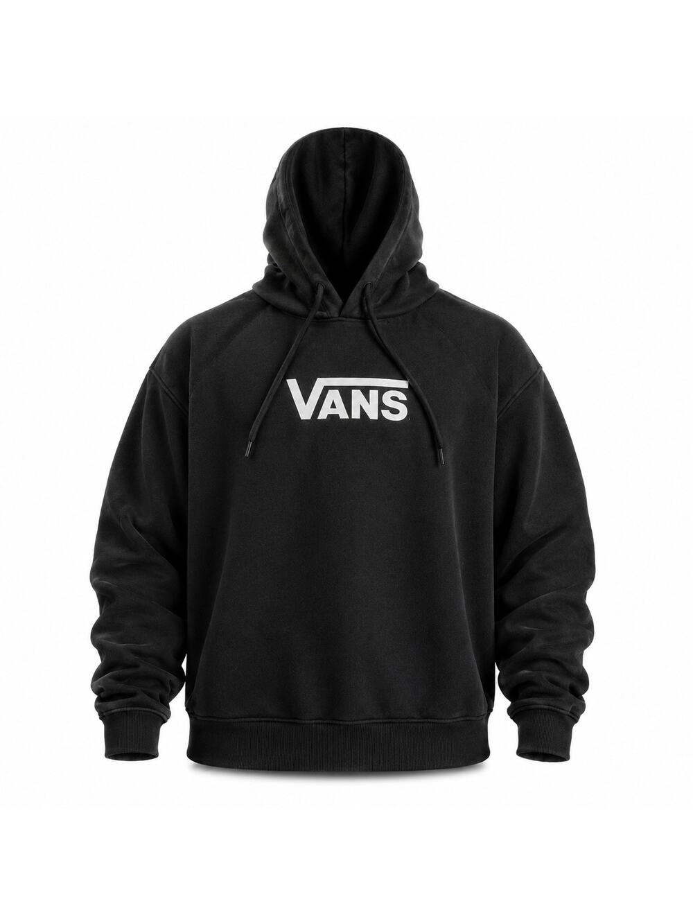Vans Mens Hoodie Pullover Logo Black Size L Skate Streetwear Fleece Casual